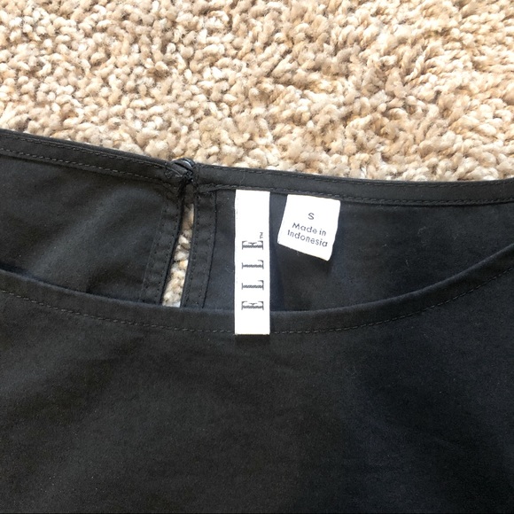 Elle Black Ruffle Top | Size S - Picture 6 of 6